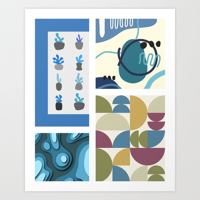 Assemble patchwork composition 15 Art Print