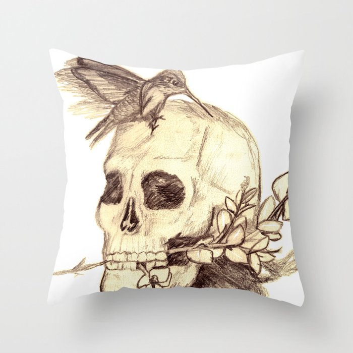 flying away with the time Throw Pillow