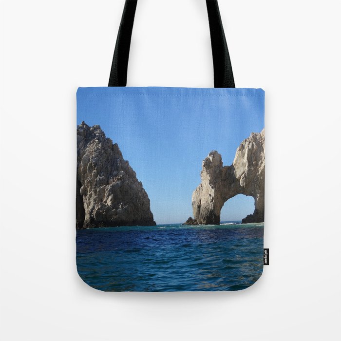 Mexico Photography - Beautiful Arch Going Over The Blue Sea Tote Bag