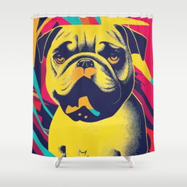 Stand Out with Our Unique and Artistic Old English Bulldog Art Shower Curtain