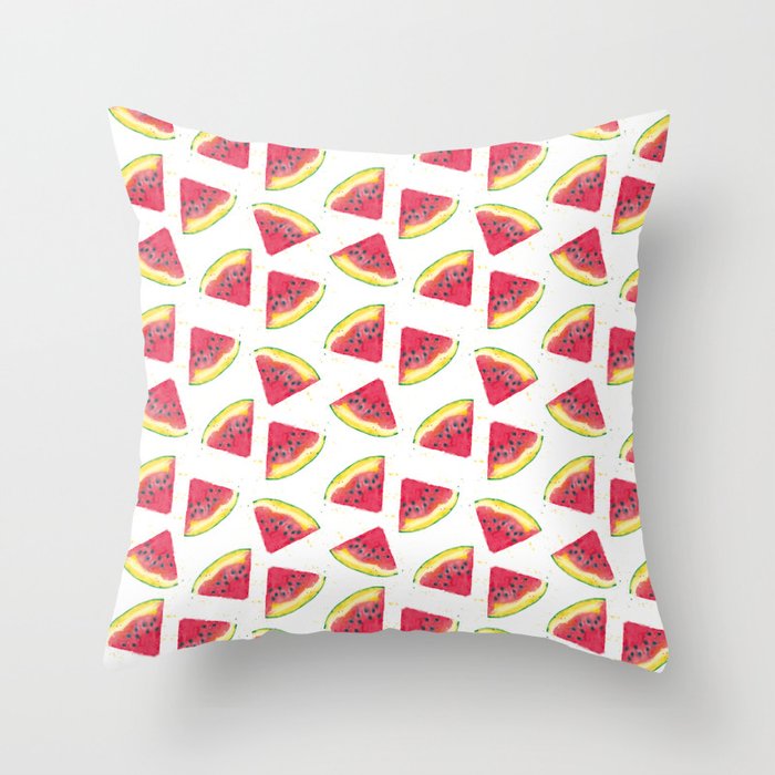 Mouth Watering Watermelon Throw Pillow