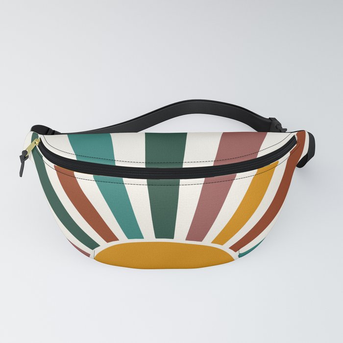 Multicolor retro Sun design 7 Fanny Pack