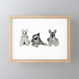 Three Schnauzers Framed Mini Art Print