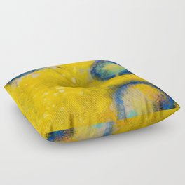 Yellow Planet Floor Pillow