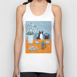 Cats and a French Press Unisex Tank Top