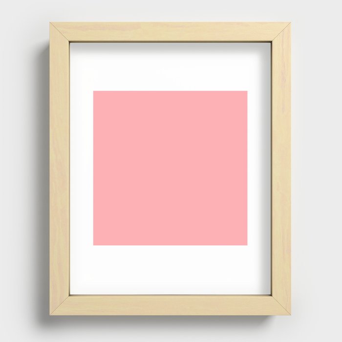 Monochrome pink 255-170-170 Recessed Framed Print