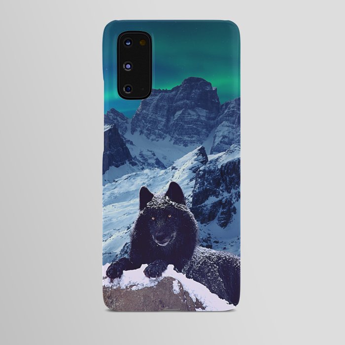 Black Wolf Moon Android Case