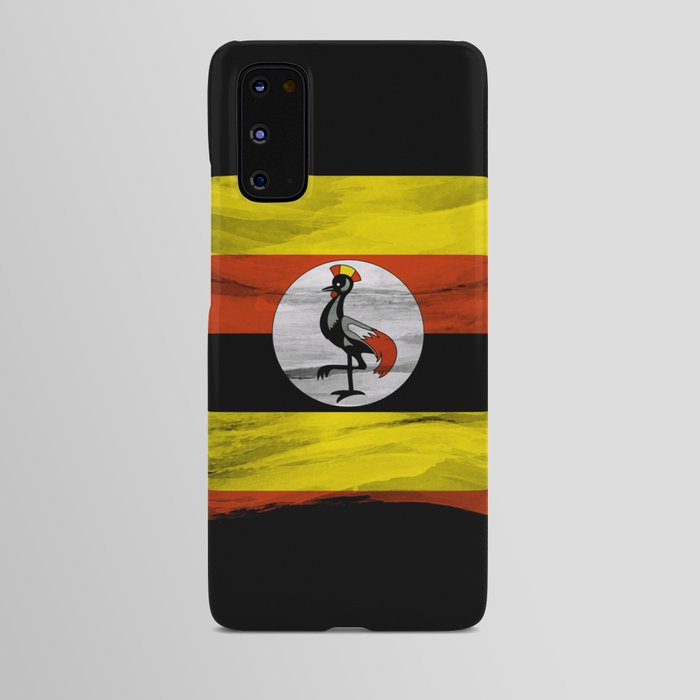 Uganda flag brush stroke, national flag Android Case