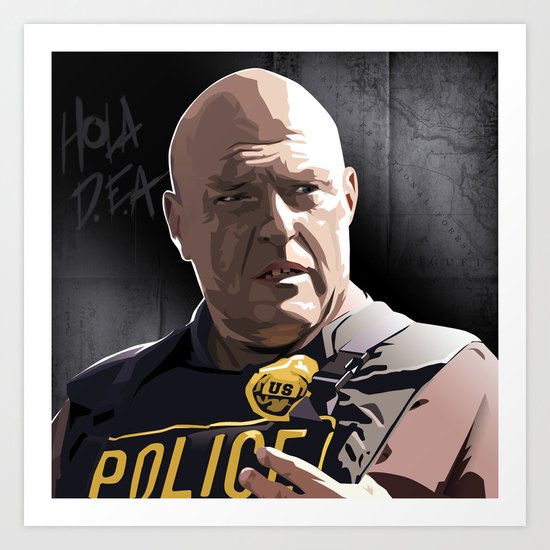Breaking Bad Illustrated - Hank Schrader Art Print
