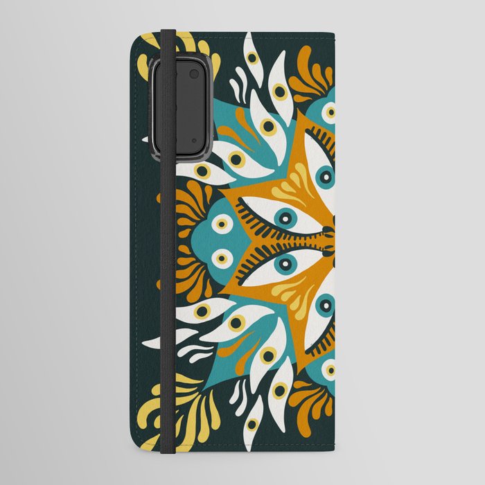 Trippy Mandala – Teal Android Wallet Case