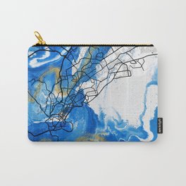 Panama City - Panama Birdweed Marble Map Carry-All Pouch