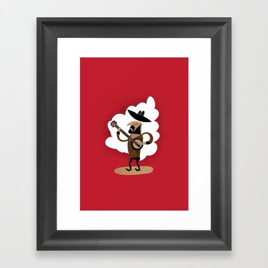 Johnny Banjo and his Banjo Framed Art Print