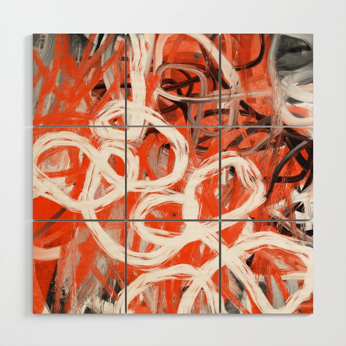 Abstract expressionist Art. Abstract Painting 36. Wood Wall Art