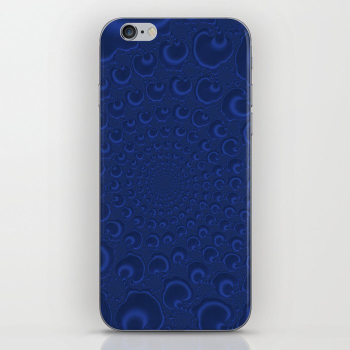 Abstract Art Digital Fractal Navy Blue iPhone Skin