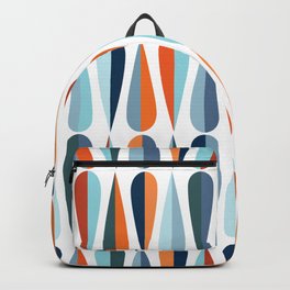 Mid century modern style retro seamless pattern with drop shapes in various color tones Backpack | Abstract, Drop, 50S, Graphicdesign, Modern, Wallpaper, Illustration, Color, Design, Cute 