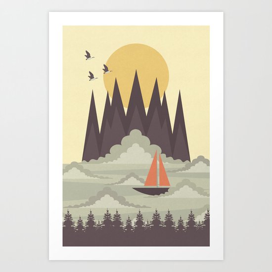 Over the Clouds Art Print