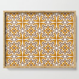 Ceramic tile seamless pattern. Wall or floor texture. Absrtract decorative porcelain pottery.  Serving Tray