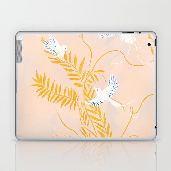 Willow Plants and Birds Laptop & iPad Skin
