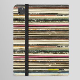 Old record carton covers stacked in pile iPad Folio Case