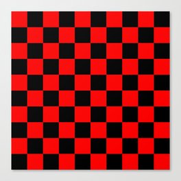 Damier 10 red and black Canvas Print