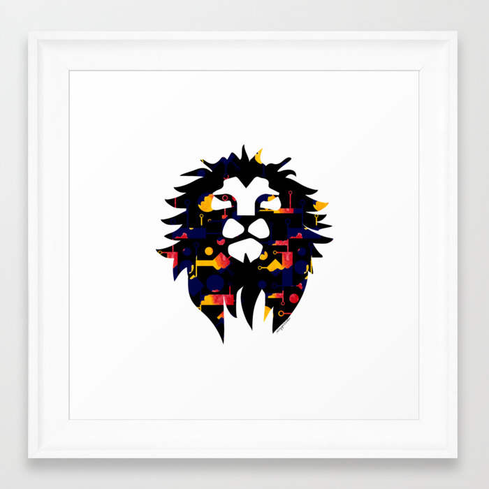 Abstract African Lion Framed Art Print By Vjcreative Society6