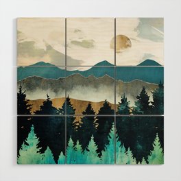 Wood Wall Art Society6 Forest Mist Wood Wall Art