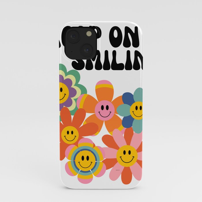 Keep On Smiling Groovy Retro iPhone Case