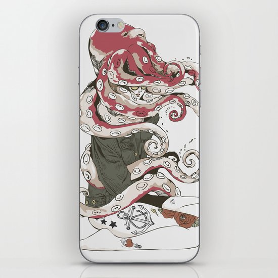 My head is an octopus iPhone & iPod Skin