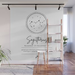 Sagittarius | B&W Zodiac Wall Mural