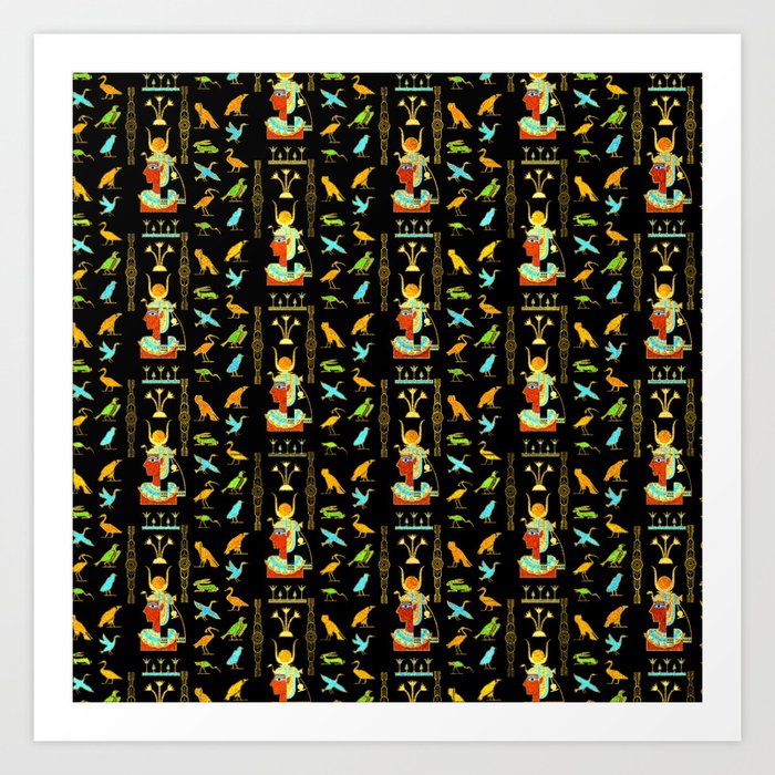 Egyptian Decorative Pattern Art Print By K9printart Society6
