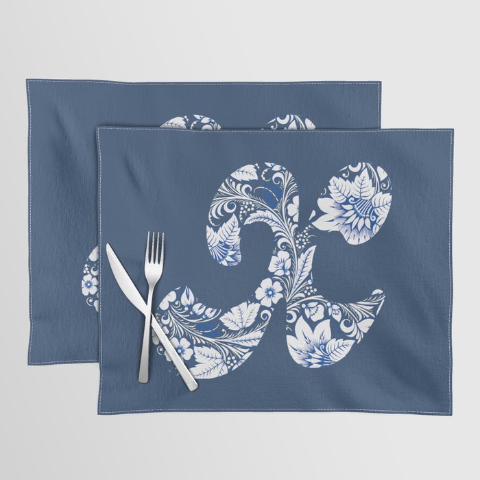 Chinese Element Blue - X Placemat