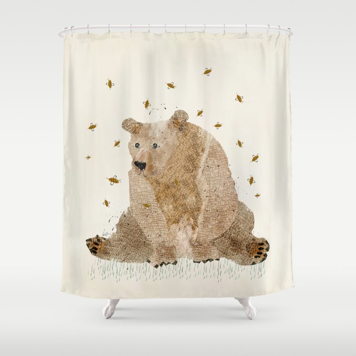 bear grizzly  Shower Curtain