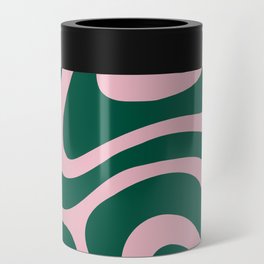 Warped Swirl Marble Pattern (emerald green/pink) Can Cooler