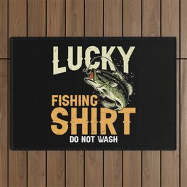 Lucky Fishing Shirt Do Not Wash Outdoor Rug