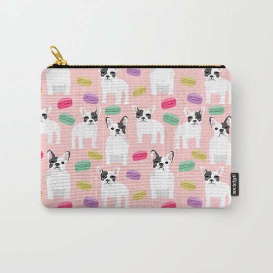 French Bulldog macaron paris cute puppy frenchie gifts for dog breed owner pet friendly custom dog Carry-All Pouch