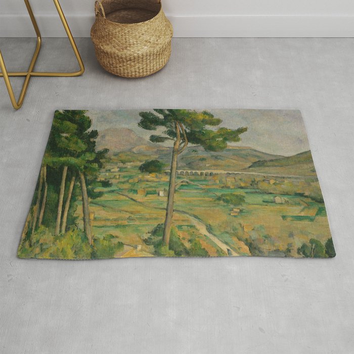 Paul Cezanne "Mountain Sainte-Victoire and the Viaduct of the Arc River Valley" Rug