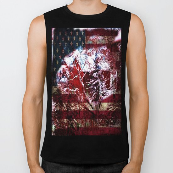 Patriotic American Barn Biker Tank