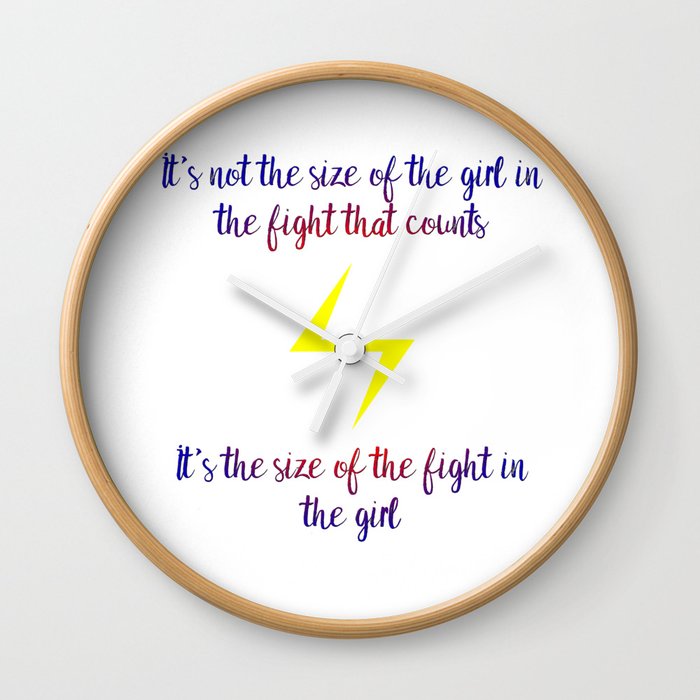 fight in the girl Wall Clock