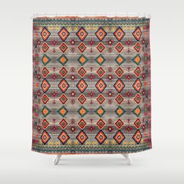 Colored Traditional Tropical Berber Handmade MOROCCAN Fabric Style Shower Curtain