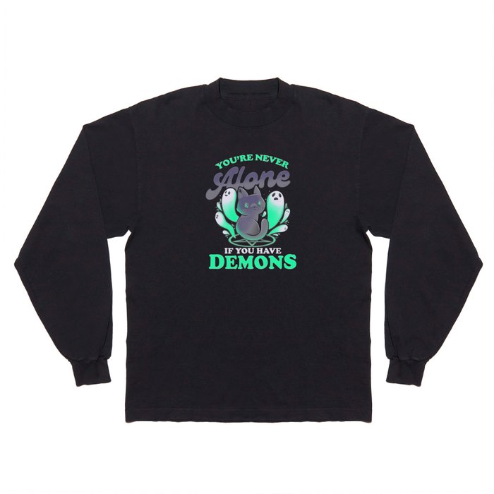 Me And My Demons - Cute Evil Cat Gift Long Sleeve T Shirt