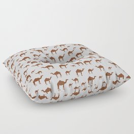 Camel Pattern on Silver Grey Floor Pillow