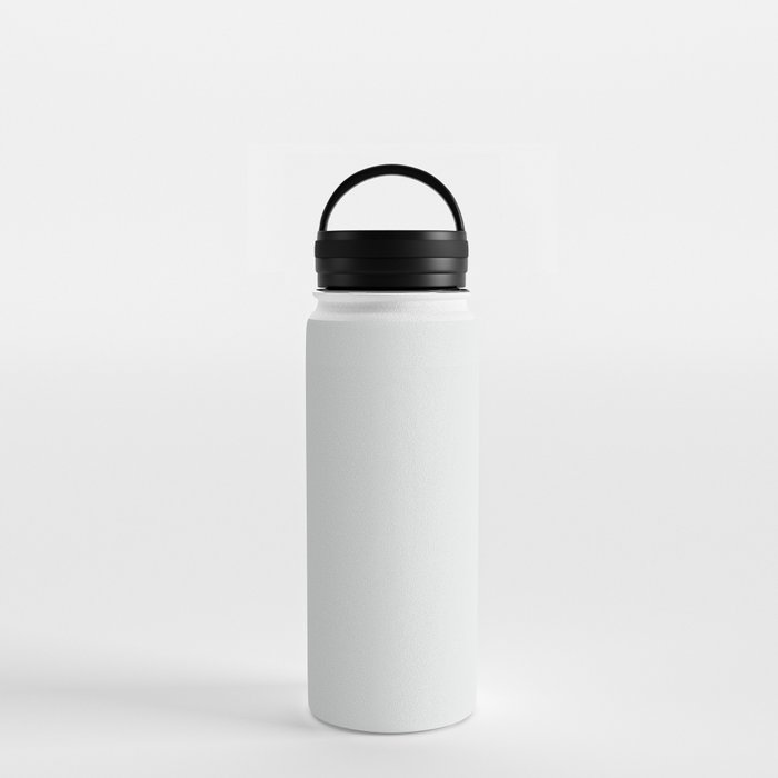 Light Gray Solid Color Pantone Blanc de Blanc 11-4800 TCX Shades of Green Hues Water Bottle