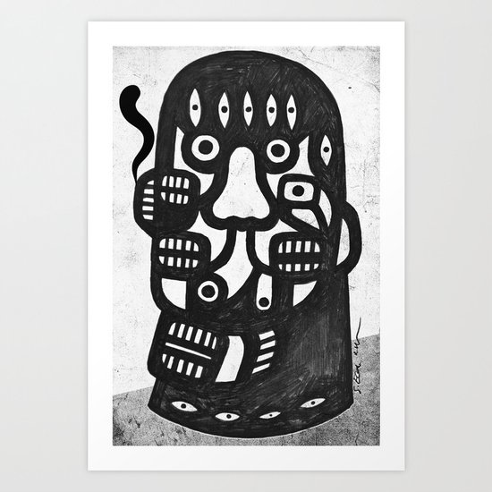 Magritte l'homme pipe sans la pipe Art Print
