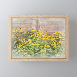 Wall of Flowers Watercolor Framed Mini Art Print