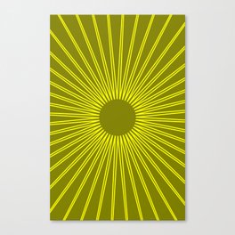 sun with olive background Canvas Print