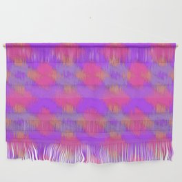 Purple Modern Ikat Pattern Wall Hanging