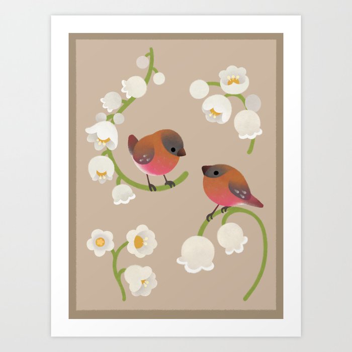 Brown-capped rosy finch Art Print