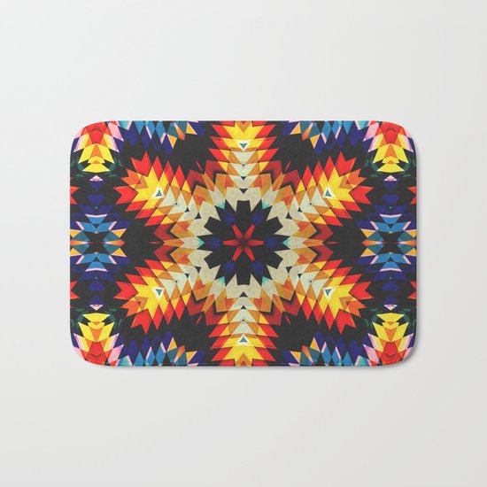 Colorful Geometric Abstract Bath Mat