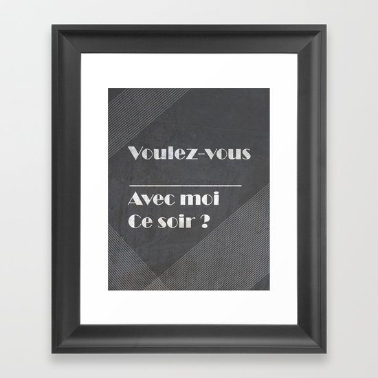 voulez-vous ______ Framed Art Print