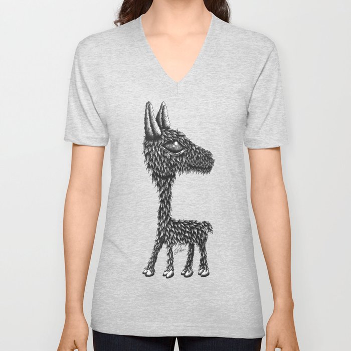 Llama V Neck T Shirt